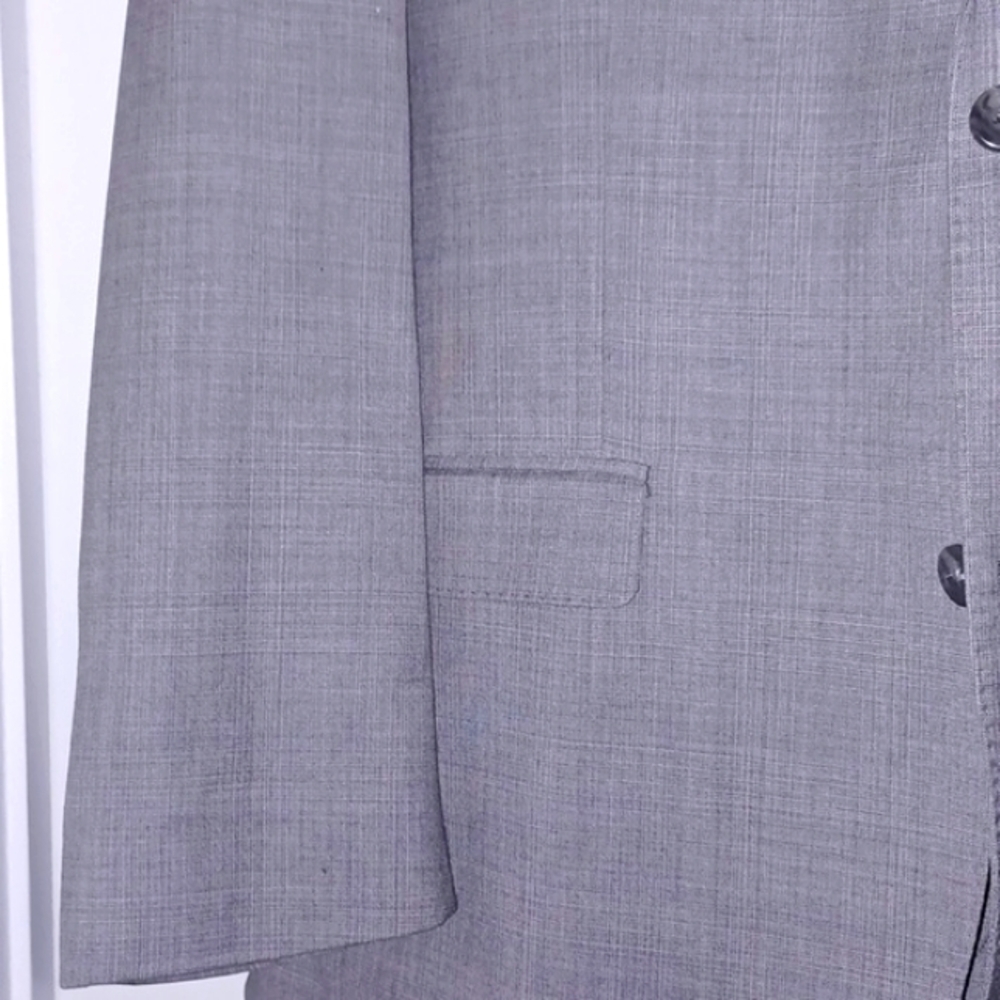 Solid Gray Luxe Mens Suit, 44L, 40W / 30L - Picture 5 of 12